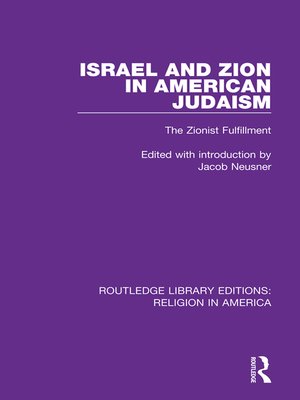 cover image of Israel and Zion in American Judaism